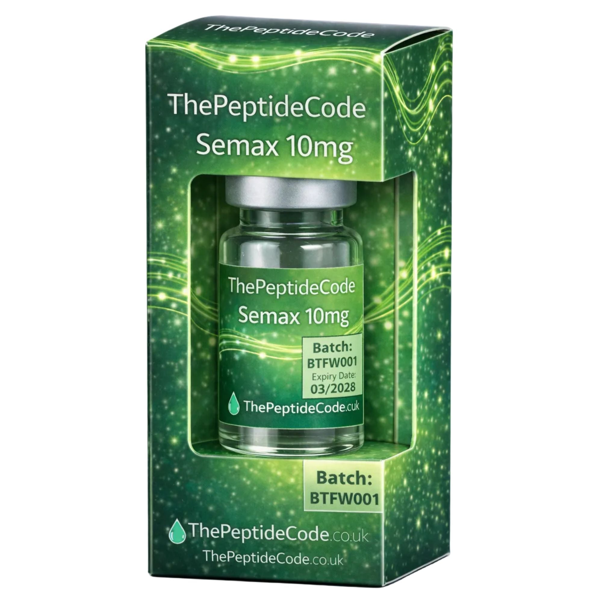 Semax 10 mg — research peptide product image, ThePeptideCode UK